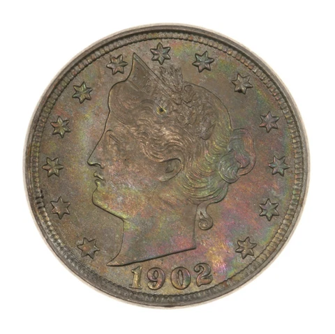 Raw 1902 Liberty Head 5C Circulated US Mint V Nickel Coin Cover