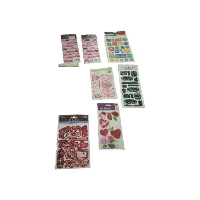 Lot of 8 Packages of Scrapbook Stickers Cupcakes Letters Labels  - Image 1 of 4