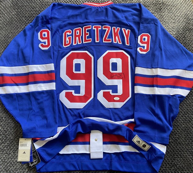 WAYNE GRETZKY Autographed Vintage Throwback White CCM New York Rangers  Jersey UDA