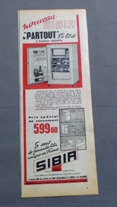 PUBLICITE ANCIENNE ADVERT CLIPPING 031117 / REFREGERATEUR LE PARTOUT 85L SIBIR - Picture 1 of 1