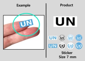 (UN 7mm) UN stickers / Vehicle Truck logo scale decal - Picture 1 of 11