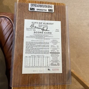 Warren Spahn SIGNED Albany Municipal NY Golf Course Score Card CAS Braves HOF - Picture 1 of 6