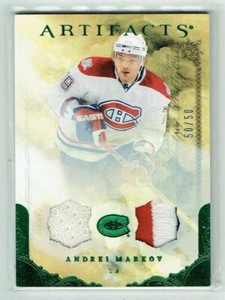 10-11 UD Upper Deck Artifacts  Andrei Markov  50/50  Last Card   Jersey--Patch
