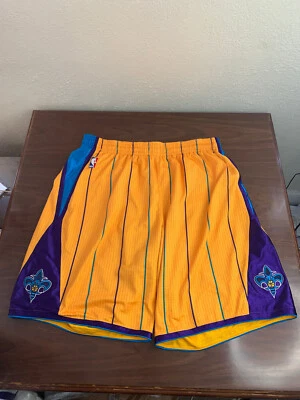 2010-2011 New Orleans Hornets Basketball #50 Emeka Okafor Game Worn Shorts 3XL+2 - Image 1 of 4