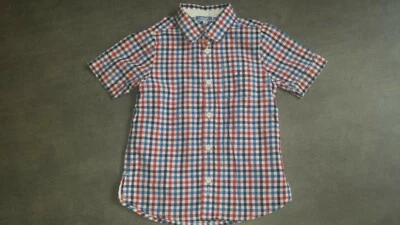 Hermosa Camisa Manga Corta Con Pequeños Cuadros y Rayas JACADI 4 Años TBE Foto 1 de 2