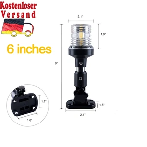 6 Inch 9 Inch 12 Inch 24 Inch 360 Degree White LED Fold down Stern Lights Anchor - Bild 1 von 14