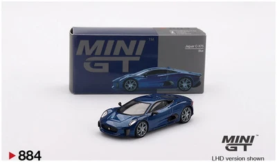 Mini GT MGT00884LHD Jaguar C-X75 Blue Die Cast 1/64 - Immagine 1 di 3