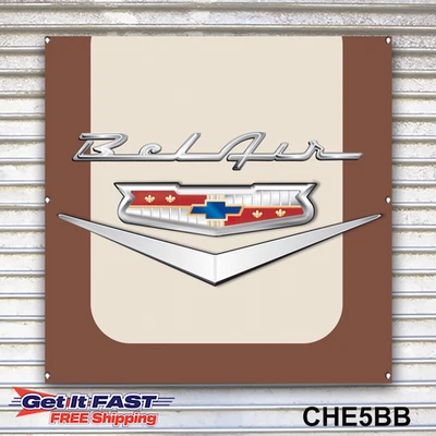 Arte de pared con letrero de pancarta Chevrolet BelAir Foto 1 de 4
