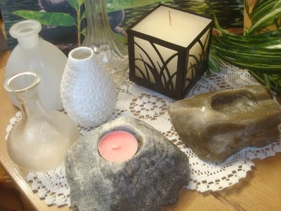 Aschenbecher Jade Kerzenhalter Granit Würfelkerze kleine Vasen - Bild 1 von 4