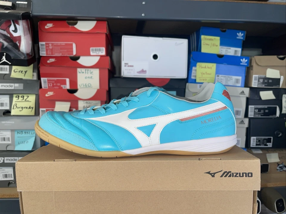 DS MIZUNO MORELIA SALA ELITE INTERIOR TALLA 12 AZUL EE. UU. Foto 1 de 4