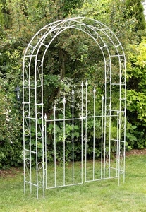 DanDiBo Arco Rose con Porta Zincato Larghezza 140 cm Arco Tondo Zincato a Caldo Massello - Foto 1 di 9