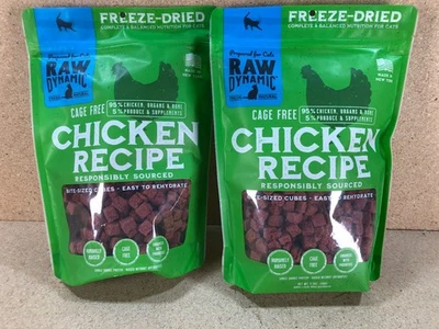 Fórmula de pollo crudo liofilizado dinámico crudo 2 piezas para gatos 5,5 oz Foto 1 de 4