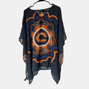 Littlearth NFL Sheer Poncho Caftan Tunic Flower Print Beach Cover Up One Size - Picture 1 of 6