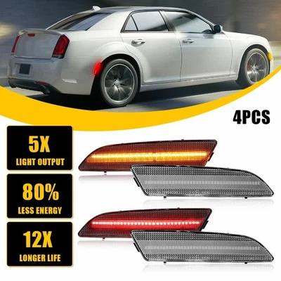 4X Luz de señalización lateral de parachoques transparente para Chrysler Crossfire 2004-2008 Foto 1 de 4