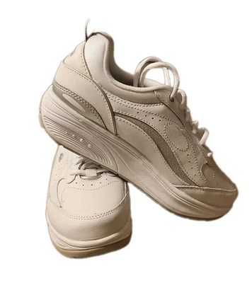 Новый в коробке EASY SPIRIT Girlpowers 8 широкий белый кожаные кроссовки - Изображение 1 из 4