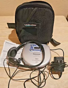 Panasonic CD Discman SL-SX270 Batt/Pwr plg manuale con custodia logica testata anni '90 vintage - Foto 1 di 22