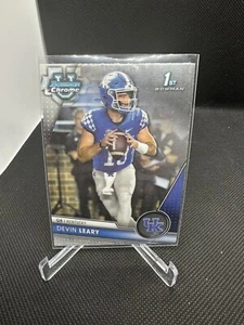 2023 Bowman U cromo fútbol americano Devin Leary #56 1st Kentucky Wildcats - Imagen 1 de 2