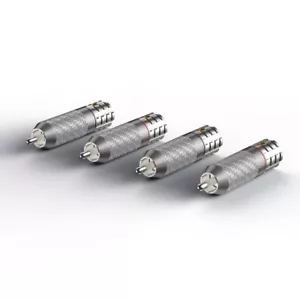 4PCS Viborg VR108R Pure Copper Carbon Fiber RCA Unsolder RCA Screws Locking Plug - Picture 1 of 14