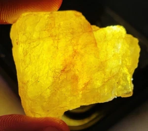 172 Ct. Large Natural Yellow Sapphire Rough Uncut Loose Gemstone Gift for Women - Picture 1 of 8