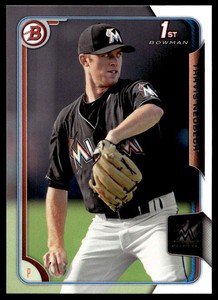 2015 Bowman Draft 78 Travis Neubeck   Miami Marlins  Baseball Card