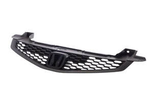 Black Front Grille Assembly Replacement Fit 12-13 Honda Civic 2 Door Coupe - Picture 1 of 7