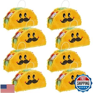 WGXX 8 Pack Mini Pinata Mexico Taco Piñatas for Cinco De Mayo Party Fiestas P - Picture 1 of 5