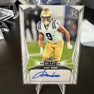 2023 Leaf Draft Football JAKE BOBO AUTOGRAPHED ROOKIE CARD Seattle SEAHAWKS - Picture 1 of 4
