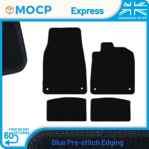 Express with Blue Pre-Stitch Trim Car Mats to fit Porsche Taycan 4 Mat Clips ... - Picture 1 of 4