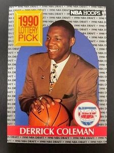 Derrick COLEMAN RC 1990-91 NBA Hoops Official Basketball #390 New Jersey Nets - Picture 1 of 2