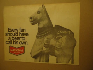 National Beer Baltimore Colts 1968 ad - Picture 1 of 1