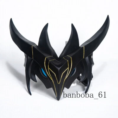 League Of Legends Yone Mask Resin Cosplay Accessory Halloween Emit Light Party - Image 1 of 4