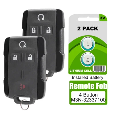 2 Para 2014 2015 2016 2017 Silverado 1500 2500 3500 HD Control Remoto Coche Llavero Sin Llave Foto 1 de 4