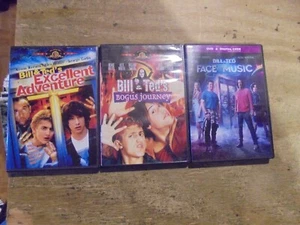 3 BILL & TED'S EXCELLENT ADVENTURE + BOGUS JOURNEY + FACE THE MUSIC DVDs - Picture 1 of 5