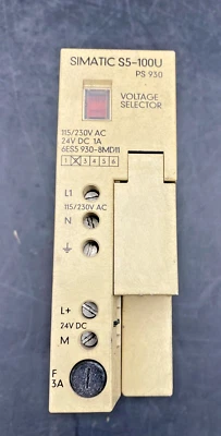FUENTE DE ALIMENTACIÓN SIMATIC S5 S5-100U PS 930 6ES59308MD11 - Imagen 1 de 3