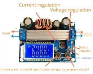 DC-DC 35W LCD CC CV Buck Boost Power Supply Step Up Down Digital Display Module - Bild 1 von 2