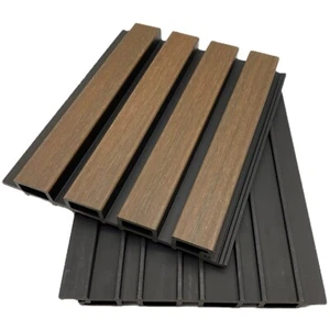 Dark Oak WPC Outdoor Cladding Exterior Wall Timber Ceiling Panel Composite - Picture 1 of 8