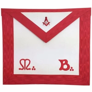 Master Mason Scottish Rite Apron - Red Moiré - Picture 1 of 1
