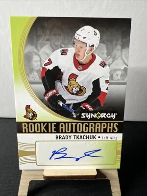 Brady Tkachuk 2018-19 Upper Deck Synergy RC Rookie Autographs #A-BT Senators NHL - Image 1 of 2