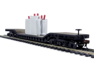 FLAT CAR TRAIN CENTER DEPRESSED W/ TRANSFORMER MODEL 18348 BACHMANN HOBBY TOY 2 - Picture 1 of 7