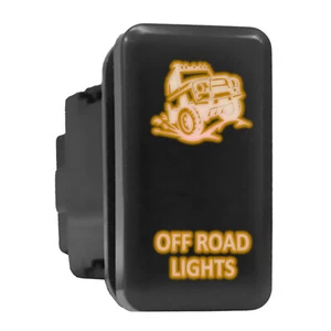 OFF ROAD LIGHTS - Orange Hintergrundbeleuchtung Push In Schalter 1,54"x 0,83" (Passend für: Toyota) - Bild 1 von 6