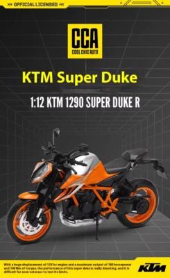 CCA 1:12 KTM 1290 Super DUKE R Alloy Sports Motorcycle Diecast Miniatures Model - Image 1 of 4