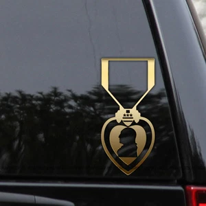 Purple Heart Combat Wounded Medal Vinyl Decal – Army, Navy, Marines - Bild 1 von 2
