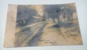 Estación de ferrocarril Early Ligonier Valley Pa. Idlewild Park IMAGEN RARA NUEVA POSTAL - Imagen 1 de 1