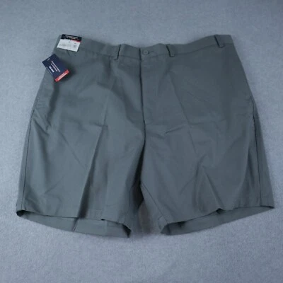 Pantalones Cortos Roundtree & Yorke Para Hombres 54 Calce Clásico Fácil Cuidado Chino Frente Plano Gris Nuevo con Etiquetas Foto 1 de 4