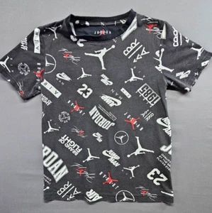 AIR JORDAN BOY’S SHORT SLEEVE SHIRT BLACK size 12/13 years - Picture 1 of 10