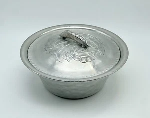 Everlast Forged Aluminum Pea Vine Leaf Metal Serving Bowl with Lid 1038 - Picture 1 of 20