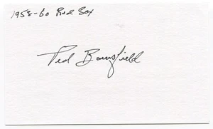 Ted Bowsfield Signed 3x5 Index Card Autographed MLB Baseball Boston Red Sox - Picture 1 of 2