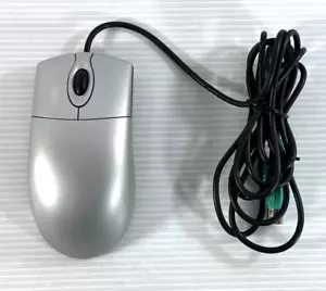 Vintage Computer Mechanical Mouse (MO42KC) 2 Button with Scroll Wheel Silver - Picture 1 of 13