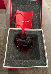 Baccarat Crystal Ornament Puffy RED Heart with original box - Picture 1 of 3