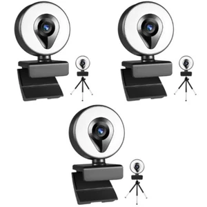 AutoFocus 1080P Webcam 4K 2K 3 Light Broadcast 60FPS Web Camera Mic Beauty Cam - Photo 1/17